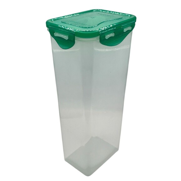 Lock & Lock 2 L 67 Oz 2.1 Qt Tall BPA-Free Storage Container W/ Green Snap Lid - Picture 1 of 4